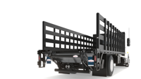 Tuckunder liftgate installed on a flatbed work truck