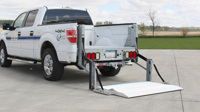 Galvanized G2 Series Liftgate in the down position
