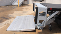 Close-up of a galvanized Tuckunder liftgate
