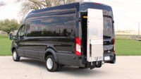 Cantilever Series liftgate in closed position on Ford Transit Commercial Van