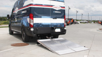 Cantilever Series liftgate installed on a Ford Transit Tommy Gate Demo Van