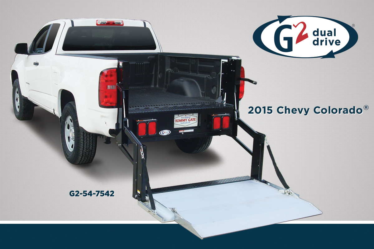 2015 Chevy Colorado pickup with Tommy Gate G2-Series liftgate