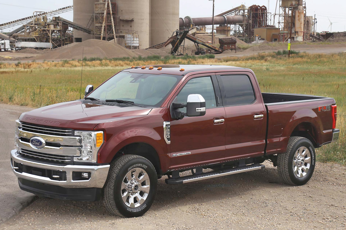 A 2017 Ford F-250 pickup truck