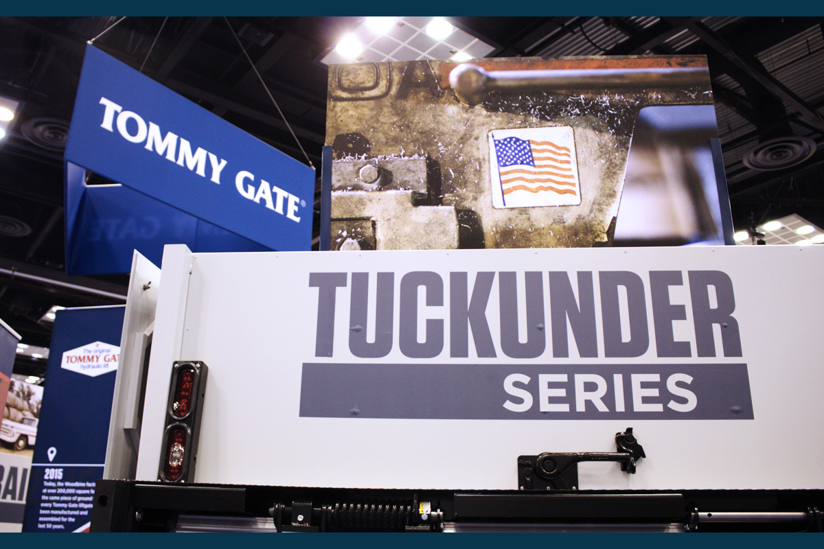 A photo from the Tommy Gate booth at the NTEA Work Truck Show