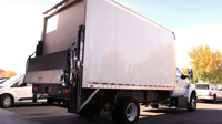 Tommy Gate Bi-Fold Railgate on a Morgan Box Truck