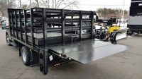 Tuckunder liftgate installed on a flatbed work truck