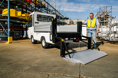 Tommy Gate Liftgate on an industrial utility vehicle