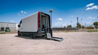 Rivian delivery truck with liftgate installed